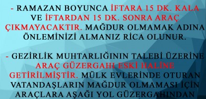 İftar saatinde otobüslerimiz hakkında